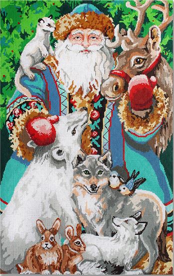click here to view larger image of North Pole Santa (hand painted canvases)