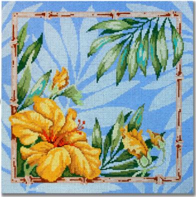 click here to view larger image of Hawaiian Hibiscus  (hand painted canvases)