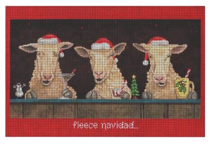 click here to view larger image of Fleece Navidad (hand painted canvases)