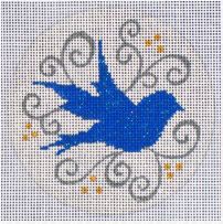 click here to view larger image of Bluebird Silhouette (hand painted canvases)