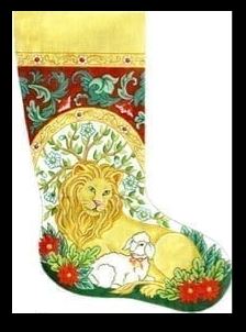 click here to view larger image of Lion and the Lamb, The (hand painted canvases)