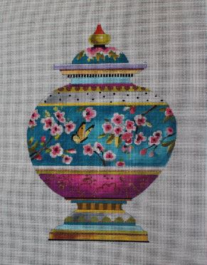 click here to view larger image of Japanese Cherry Blossom Vase (hand painted canvases)