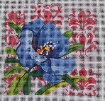 click here to view larger image of Insert - Blue Hibiscus (hand painted canvases)