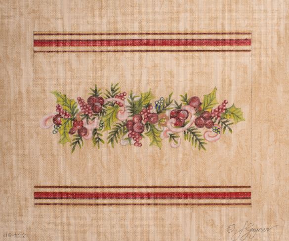click here to view larger image of Berries/Ribbon (hand painted canvases)
