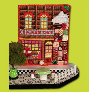 click here to view larger image of Chocolate Shop w/Stitch Guide (hand painted canvases)