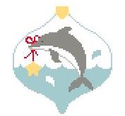 click here to view larger image of Dolfin Bauble (hand painted canvases)