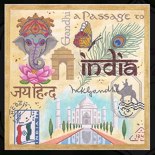 click here to view larger image of India Collage (hand painted canvases 2)