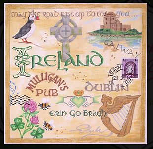 click here to view larger image of Ireland Collage (hand painted canvases 2)