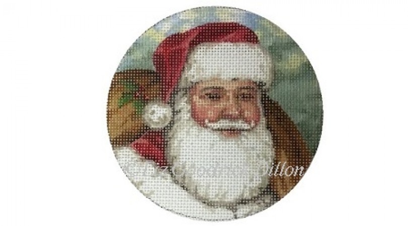 click here to view larger image of Santa Face with Sac (hand painted canvases)