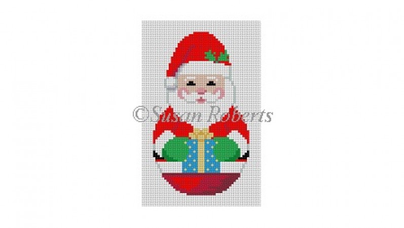 click here to view larger image of Roly Poly Santa (hand painted canvases)
