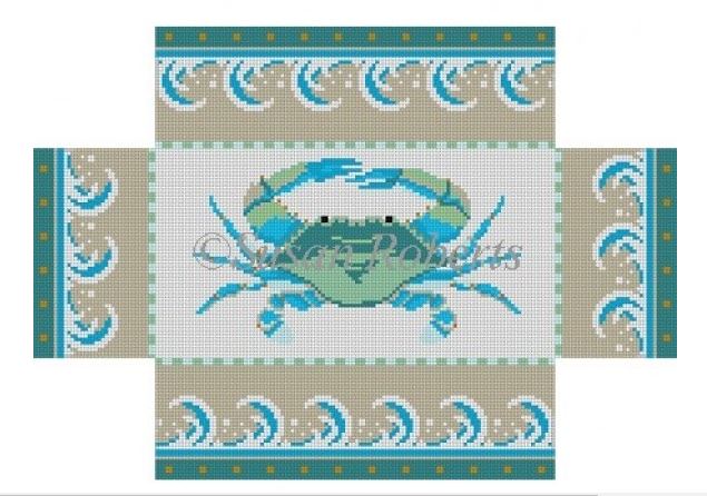 click here to view larger image of Maryland Crab Brick Cover (hand painted canvases)
