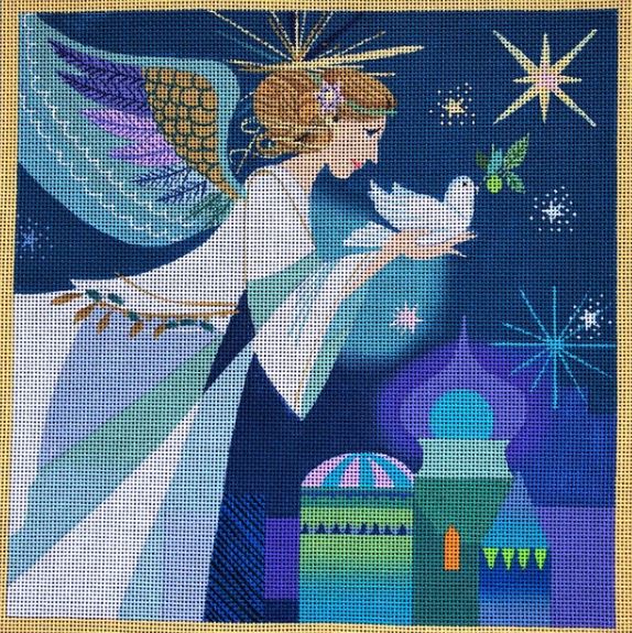 click here to view larger image of Christmas Angel (hand painted canvases)