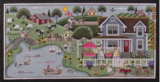 click here to view larger image of Summer Village (hand painted canvases)