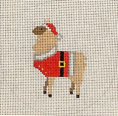 click here to view larger image of Llama Santa (hand painted canvases)