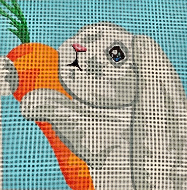 click here to view larger image of Bunny with Carrot (hand painted canvases)