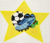 click here to view larger image of Soccer Shoe Super Star (hand painted canvases)