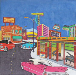 click here to view larger image of Rock and Roll Boulevard (hand painted canvases)