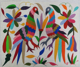 click here to view larger image of Mexican Embroidery (hand painted canvases)