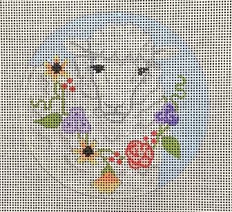 click here to view larger image of Sheep w/Flower Garland (hand painted canvases)
