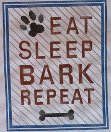 click here to view larger image of Eat Sleep Bark Repeat (hand painted canvases)
