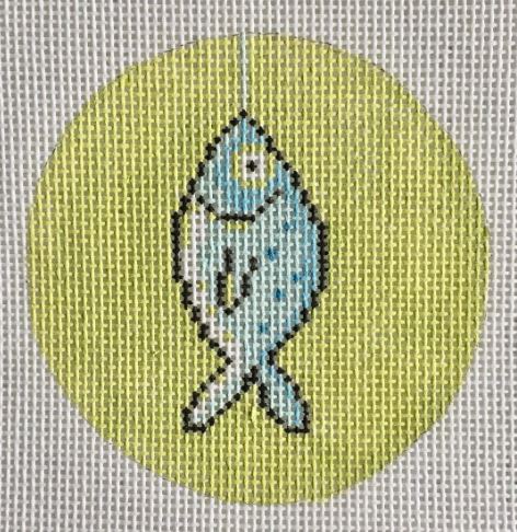 click here to view larger image of Lantern People - Water Round Fish (hand painted canvases)