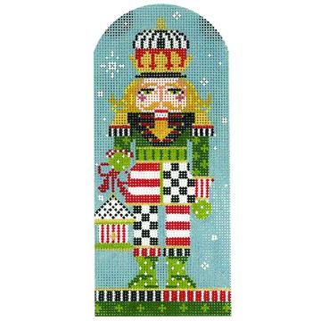 click here to view larger image of Regal Striped Nutcracker  (hand painted canvases)