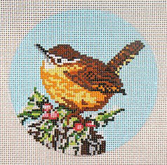 click here to view larger image of Carolina Wren Ornament (hand painted canvases)