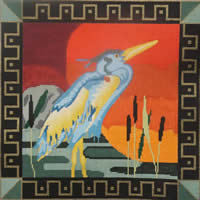 click here to view larger image of Bird at Sunset (hand painted canvases)