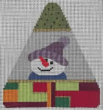 click here to view larger image of Snowman III Ornament (hand painted canvases)