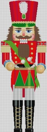 click here to view larger image of Nutcracker Stand-Up - Red Drummer (hand painted canvases)