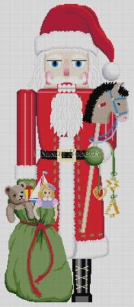 click here to view larger image of Nutcracker Stand-Up - Santa w/Toy Bag (hand painted canvases)