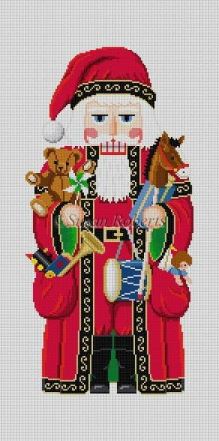 click here to view larger image of Nutcracker Stand-Up - Santa and Pockets of Toys (hand painted canvases)