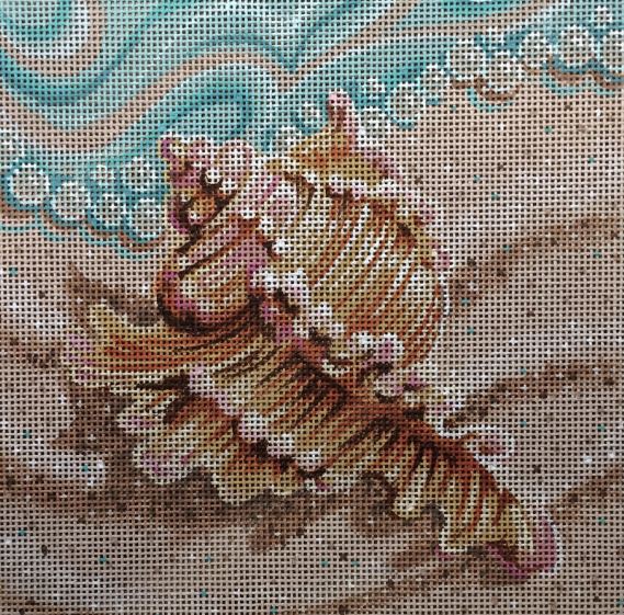 click here to view larger image of Seashell (hand painted canvases)