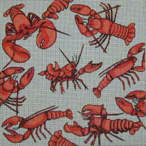 click here to view larger image of Lobsters  (hand painted canvases)