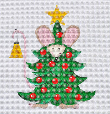 click here to view larger image of Christmas Tree Mouse  (hand painted canvases)