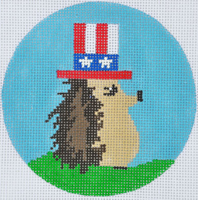 click here to view larger image of Fourth of July Hedgehog (hand painted canvases)