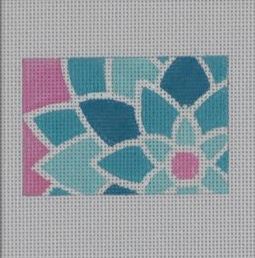 click here to view larger image of Blue/Green Graphic Flower Rectangle (printed canvas)