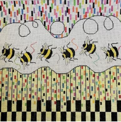 click here to view larger image of Bee Line (hand painted canvases)