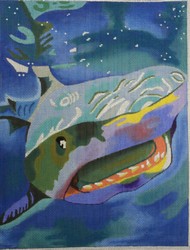 click here to view larger image of Card Shark (hand painted canvases)