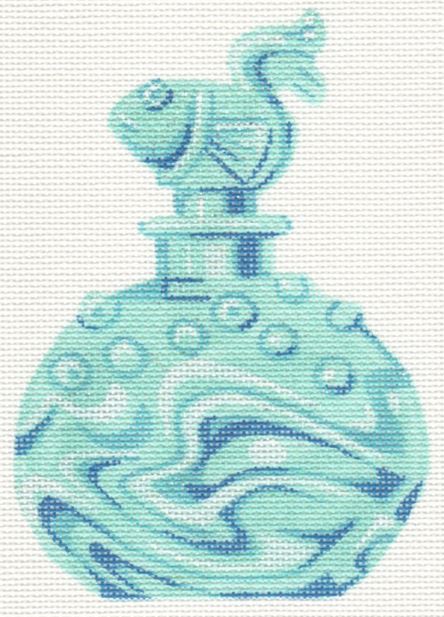 click here to view larger image of Aqua Fish Dauber Perfume Bottle (hand painted canvases)
