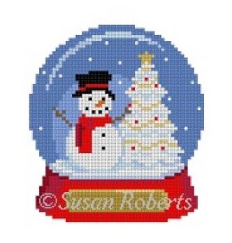 click here to view larger image of Snow Globe Snowman (hand painted canvases)