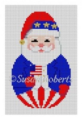click here to view larger image of Roly Poly US Santa (hand painted canvases)