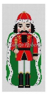 click here to view larger image of Ermine King Nutcracker (hand painted canvases)