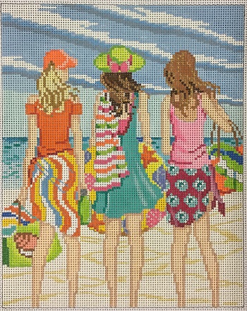 click here to view larger image of Three Girls in Summer (hand painted canvases)