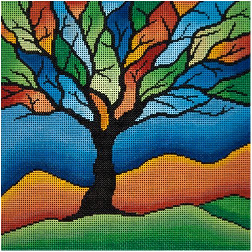 click here to view larger image of Colorful Tree (hand painted canvases)