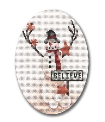 click here to view larger image of Believe in Magic Snowman  (hand painted canvases)