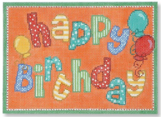 click here to view larger image of Happy Birthday (hand painted canvases)