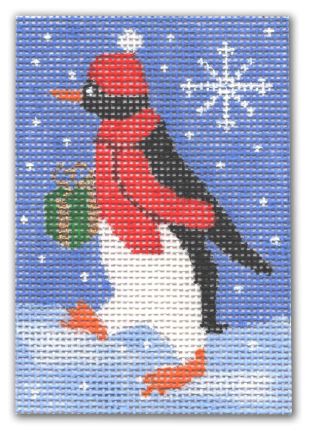 click here to view larger image of Penguin w/Package (hand painted canvases)