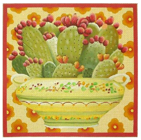 click here to view larger image of Cactus Bowl (hand painted canvases)