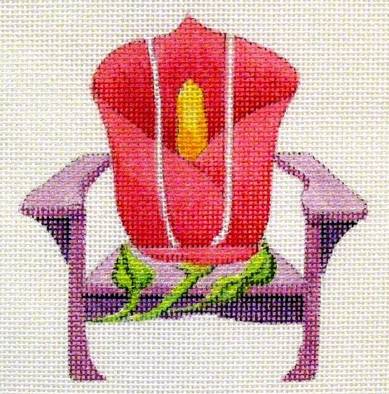 click here to view larger image of Calla Lily Adirondack Chair (hand painted canvases)